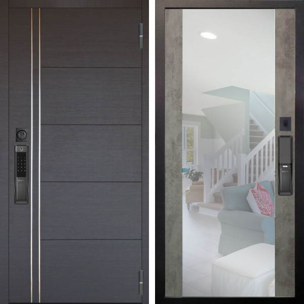 Входная дверь Аргус SMART Лофт Венге горизонт + Вояж Светлый бетон