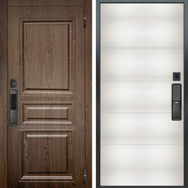 Входная дверь Аргус SMART магистр дуб кантри + Агат Вельвет белый горизон