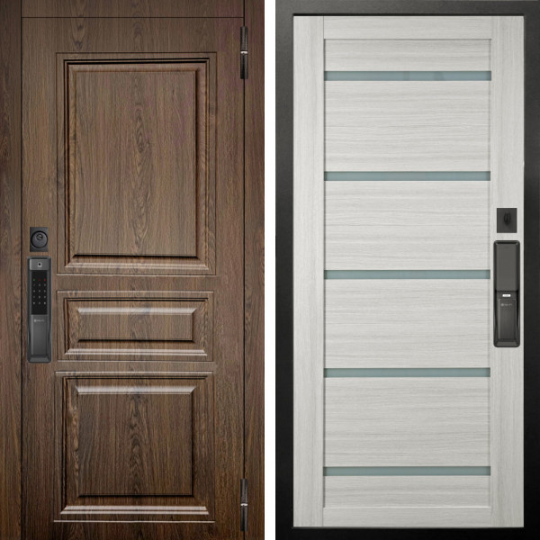 Входная дверь Аргус SMART магистр дуб кантри + Александра Белая лиственница