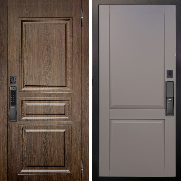 Входная дверь Аргус SMART магистр дуб кантри + Ариана Серая эмаль