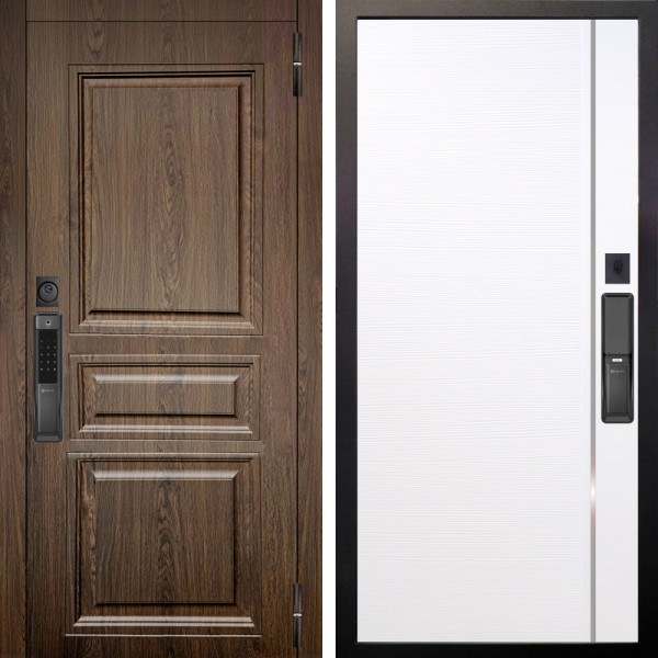 Входная дверь Аргус SMART магистр дуб кантри + Гауда Роял вуд белый