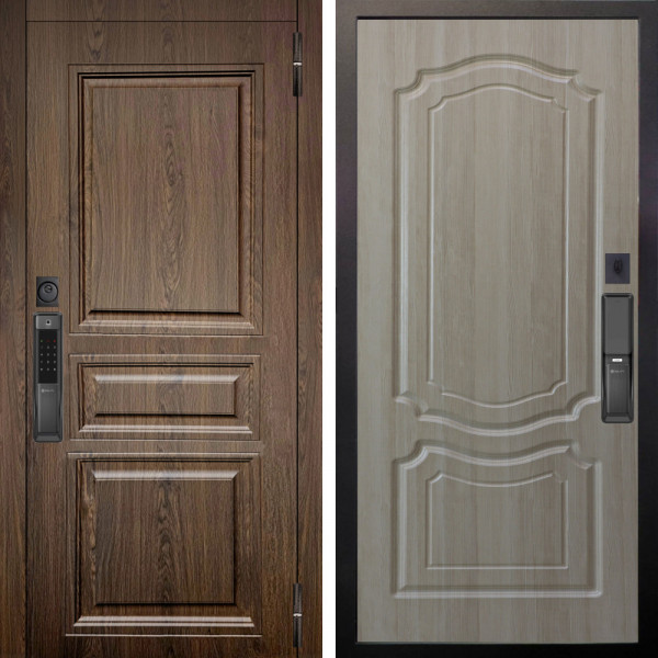 Входная дверь Аргус SMART магистр дуб кантри + Мишель Ларче светлый