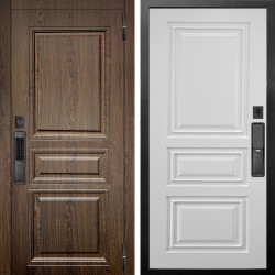 Входная дверь Аргус SMART магистр дуб кантри + Скиф Софт милк