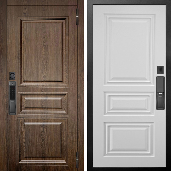 Входная дверь Аргус SMART магистр дуб кантри + Скиф Софт милк