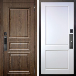 Входная дверь Аргус SMART магистр дуб кантри + Соренто Белая эмаль