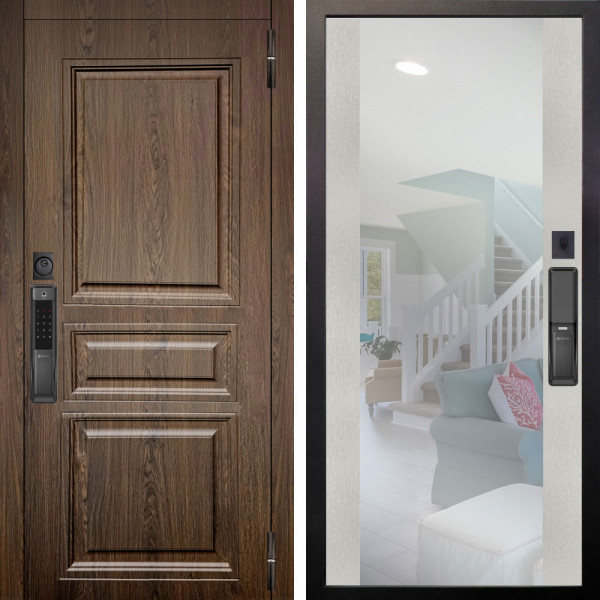 Входная дверь Аргус SMART магистр дуб кантри + Вояж Белое дерево