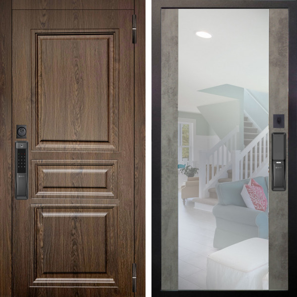 Входная дверь Аргус SMART магистр дуб кантри + Вояж Светлый бетон