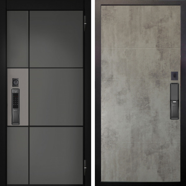 Входная дверь Аргус SMART мичиган силк титан силк муссон + Агат Светлый бетон