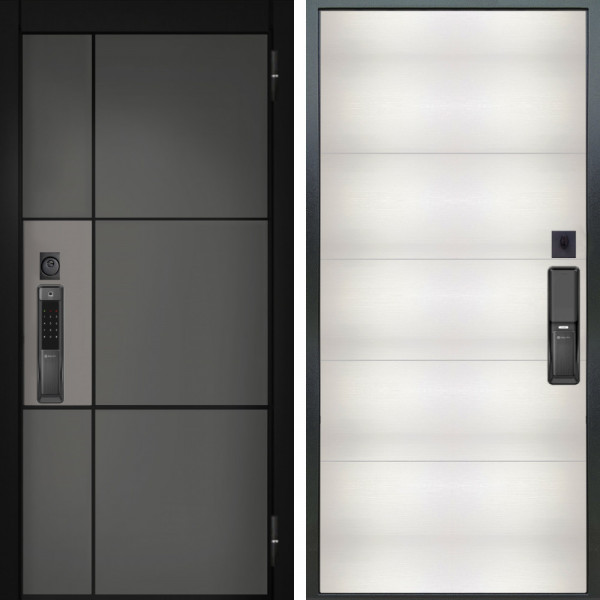 Входная дверь Аргус SMART мичиган силк титан силк муссон + Агат Вельвет белый горизон