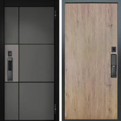 Входная дверь Аргус SMART мичиган силк титан силк муссон + Элегант Рустик соломенный