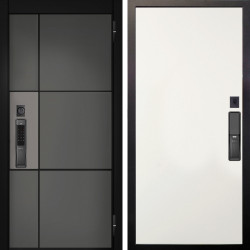 Входная дверь Аргус SMART мичиган силк титан силк муссон + Элегант Софт милк