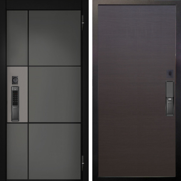 Входная дверь Аргус SMART мичиган силк титан силк муссон + Элегант Венге горизонт