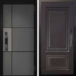 Входная дверь Аргус SMART мичиган силк титан силк муссон + Элион Горький шоколад
