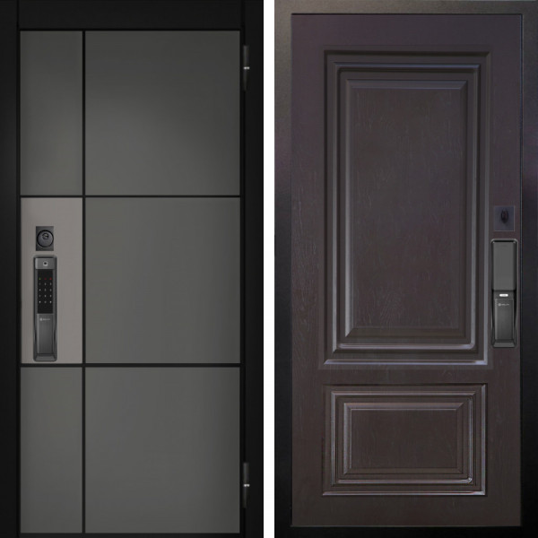 Входная дверь Аргус SMART мичиган силк титан силк муссон + Элион Горький шоколад