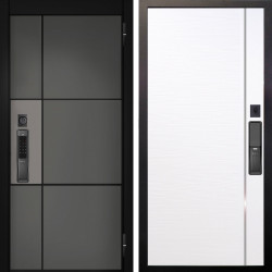 Входная дверь Аргус SMART мичиган силк титан силк муссон + Гауда Роял вуд белый