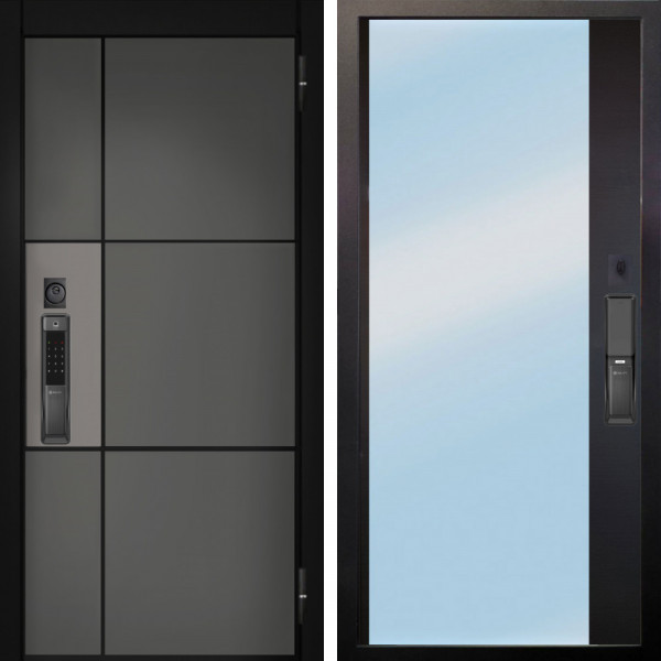 Входная дверь Аргус SMART мичиган силк титан силк муссон + Магнум Черный софт