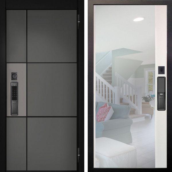 Входная дверь Аргус SMART мичиган силк титан силк муссон + Магнум Софт милк