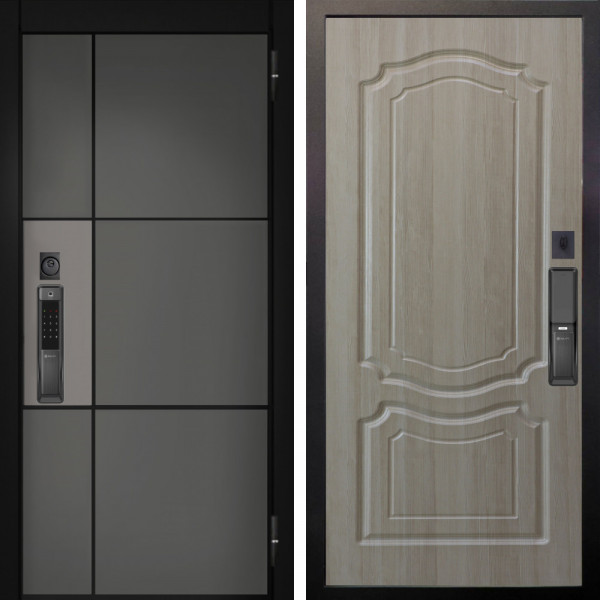 Входная дверь Аргус SMART мичиган силк титан силк муссон + Мишель Ларче светлый