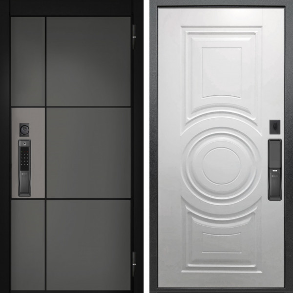 Входная дверь Аргус SMART мичиган силк титан силк муссон + Могадиш Софт милк