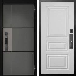 Входная дверь Аргус SMART мичиган силк титан силк муссон + Скиф Софт милк