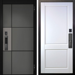 Входная дверь Аргус SMART мичиган силк титан силк муссон + Соренто Белая эмаль