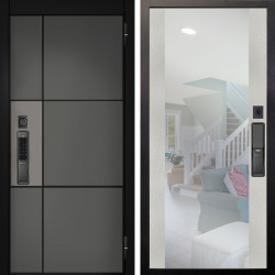 Входная дверь Аргус SMART мичиган силк титан силк муссон + Вояж Белое дерево