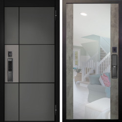 Входная дверь Аргус SMART мичиган силк титан силк муссон + Вояж Светлый бетон