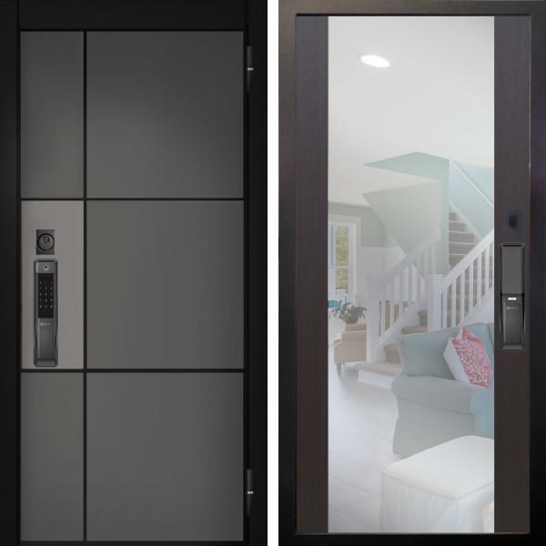 Входная дверь Аргус SMART мичиган силк титан силк муссон + Вояж Венге