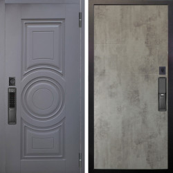 Входная дверь Аргус SMART Могадиш Силк флай + Агат Светлый бетон