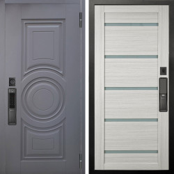 Входная дверь Аргус SMART Могадиш Силк флай + Александра Белая лиственница