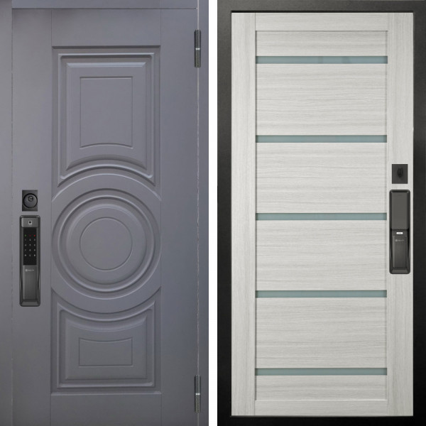 Входная дверь Аргус SMART Могадиш Силк флай + Александра Белая лиственница