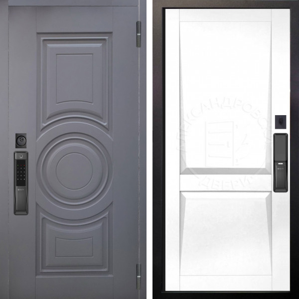 Входная дверь Аргус SMART Могадиш Силк флай + Ариана Белая эмаль