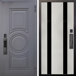 Входная дверь Аргус SMART Могадиш Силк флай + Дуэт Белое дерево вставки Кензо