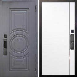 Входная дверь Аргус SMART Могадиш Силк флай + Гауда Роял вуд белый