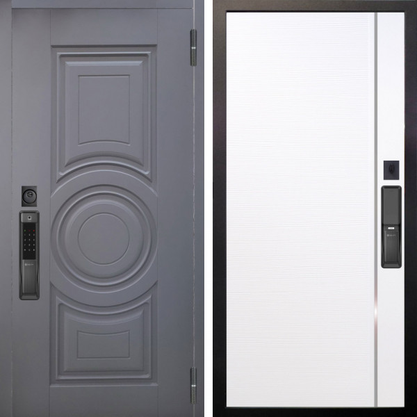 Входная дверь Аргус SMART Могадиш Силк флай + Гауда Роял вуд белый