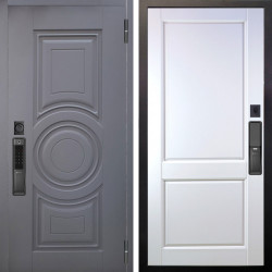 Входная дверь Аргус SMART Могадиш Силк флай + Соренто Белая эмаль