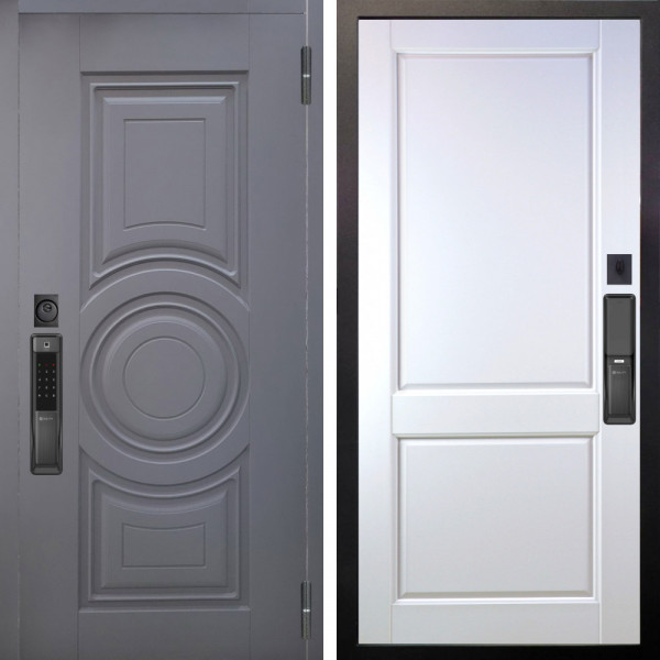 Входная дверь Аргус SMART Могадиш Силк флай + Соренто Белая эмаль