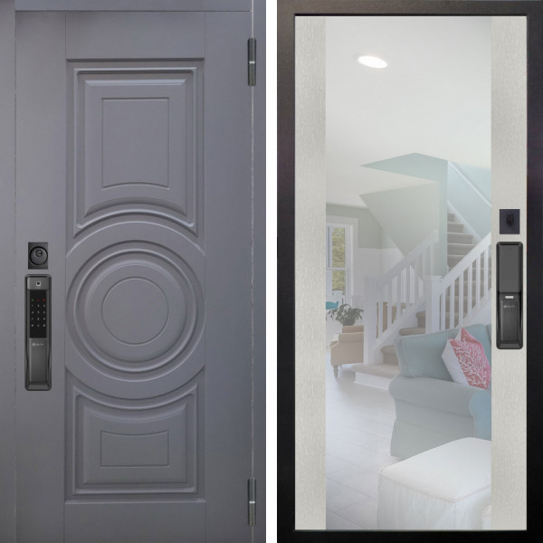 Входная дверь Аргус SMART Могадиш Силк флай + Вояж Белое дерево