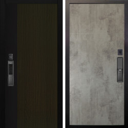 Входная дверь Аргус SMART рокси дуб рейка морение + Агат Светлый бетон