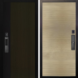 Входная дверь Аргус SMART рокси дуб рейка морение + Элегант Дорс светлый горизонт