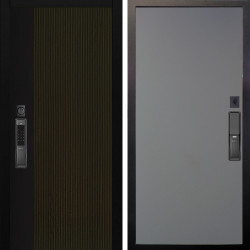 Входная дверь Аргус SMART рокси дуб рейка морение + Элегант Силк маус