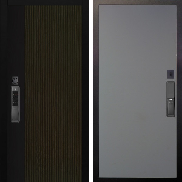 Входная дверь Аргус SMART рокси дуб рейка морение + Элегант Силк маус