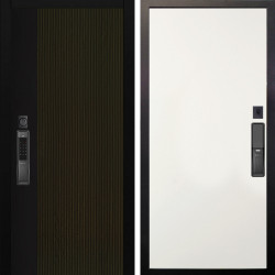 Входная дверь Аргус SMART рокси дуб рейка морение + Элегант Софт милк