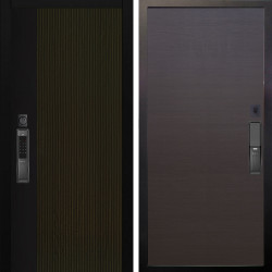 Входная дверь Аргус SMART рокси дуб рейка морение + Элегант Венге горизонт