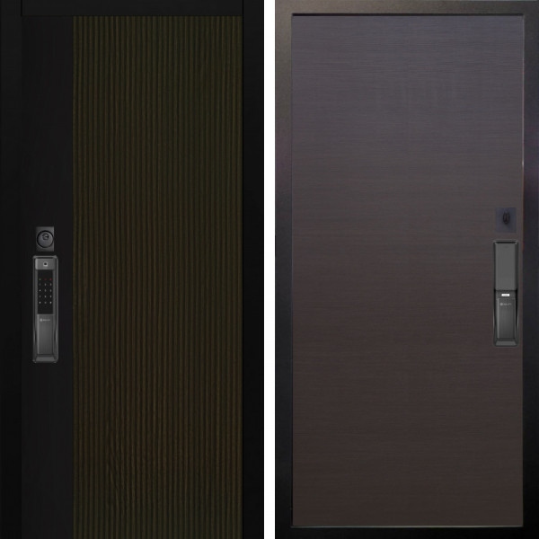 Входная дверь Аргус SMART рокси дуб рейка морение + Элегант Венге горизонт