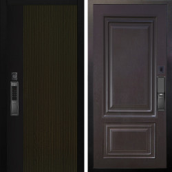 Входная дверь Аргус SMART рокси дуб рейка морение + Элион Горький шоколад