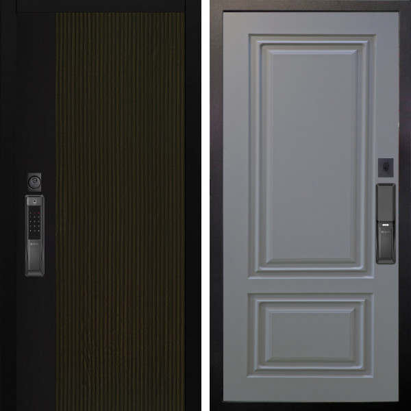 Входная дверь Аргус SMART рокси дуб рейка морение + Элион Силк маус