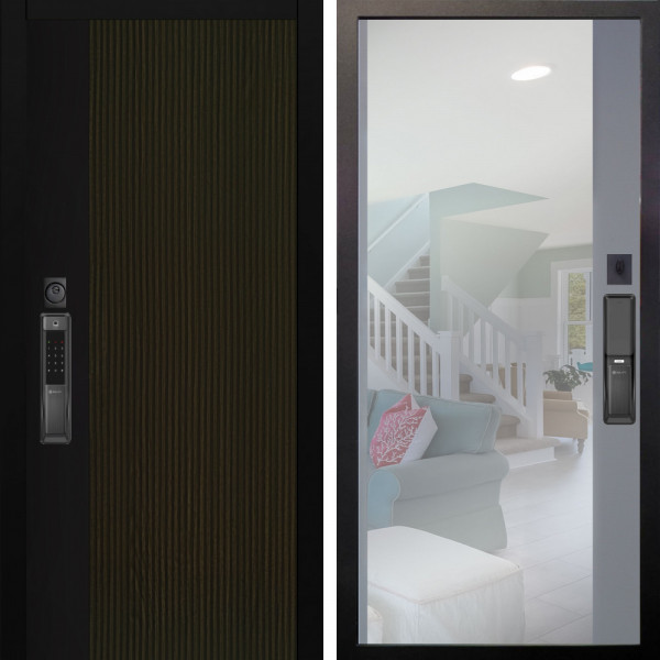 Входная дверь Аргус SMART рокси дуб рейка морение + Магнум Силк маус