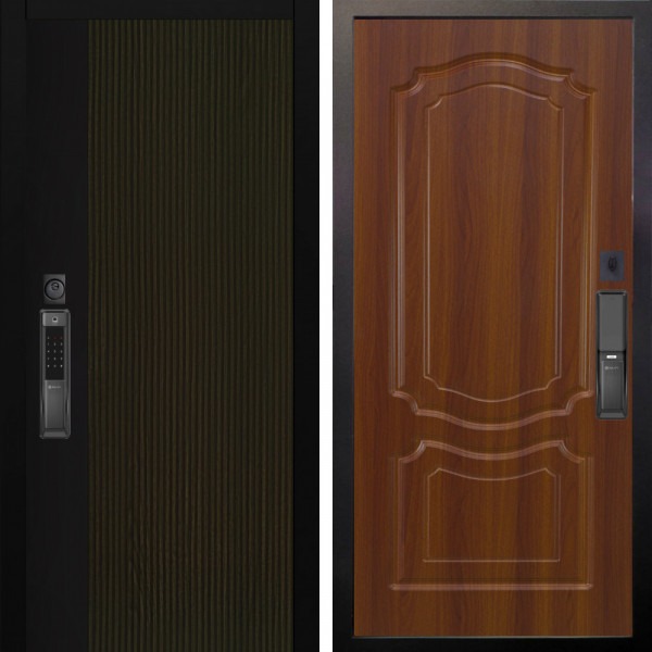 Входная дверь Аргус SMART рокси дуб рейка морение + Мишель Дуб рустикальный