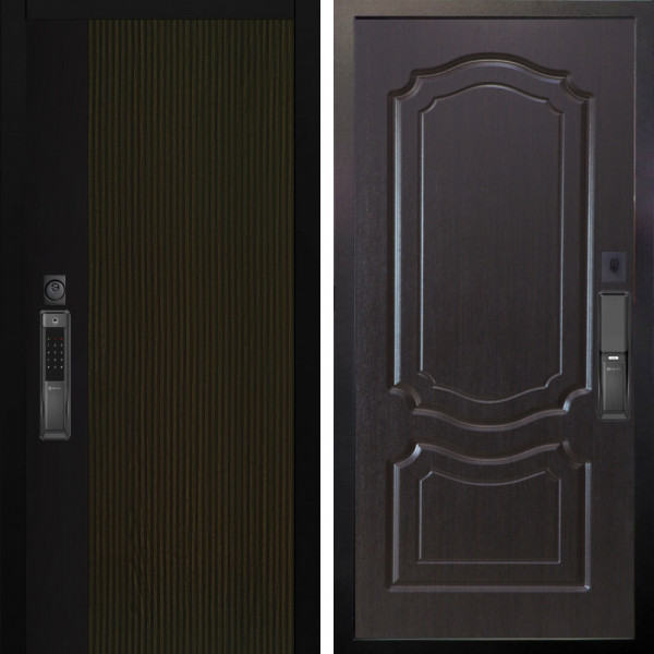 Входная дверь Аргус SMART рокси дуб рейка морение + Мишель Венге